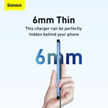 Бездротовий зарядний пристрій Baseus Light Magnetic з технологією Qi 15W 2A Синій