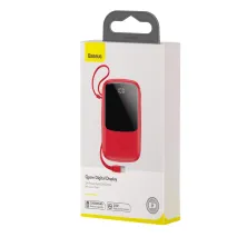 УМБ Baseus Q Pow 10000mAh 15W 3A з технологією QC3.0 + PD3.0 і Type-C кабелем Червоний