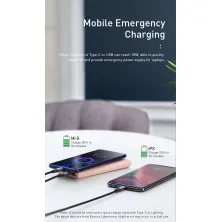 УМБ Baseus Bipow 10000mAh 18W з технологією QC3.0 + PD3.0 Рожевий