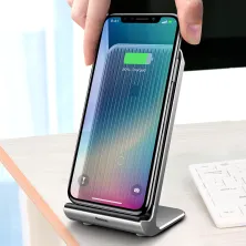 Бездротовий зарядний пристрій Baseus Vertical Desktop Wireless Charger з технологією Qi 10W Чорний