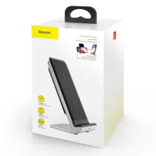 Бездротовий зарядний пристрій Baseus Vertical Desktop Wireless Charger з технологією Qi 10W Чорний