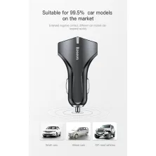 Автомобільний зарядний пристрій Baseus Small Rocket QC 3.0 2USB 3A Чорний
