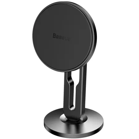 Автотримач для телефону магнітний Baseus Hollow Magnetic з тримачем для дроту на торпедо Чорний