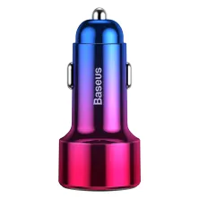 Автомобильное зарядное устройство Baseus Magic Series Dual Quick Charge Car Charger QC 4.0 45W USB + Type-C Красный