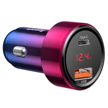 Автомобильное зарядное устройство Baseus Magic Series Dual Quick Charge Car Charger QC 4.0 45W USB + Type-C Красный