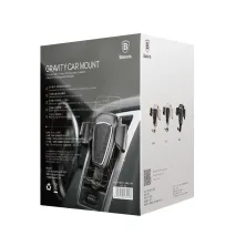 Автодержатель для телефона Baseus Gravity Car Mount Metal в воздуховод Черный
