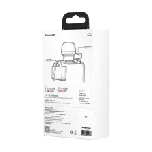 Автотримач для телефону на підголівник Baseus Backseat Vehicle 2в1 + гак-вішалка Чорний