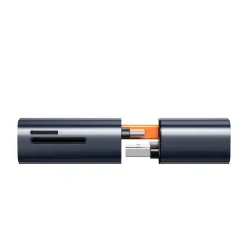 Кардрідер Baseus Mini-Cabin Card Reader 2in1 USB/Type-C, SD/TF Cards Синьо-сірий