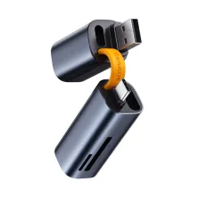 Кардрідер Baseus Mini-Cabin Card Reader 2in1 USB/Type-C, SD/TF Cards Синьо-сірий