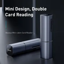 Кардрідер Baseus Mini-Cabin Card Reader 2in1 USB/Type-C, SD/TF Cards Синьо-сірий
