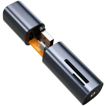Кардрідер Baseus Mini-Cabin Card Reader 2in1 USB/Type-C, SD/TF Cards Синьо-сірий