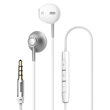 Навушники Baseus Encok H06 lateral in-ear Wire Earphone Сріблястий