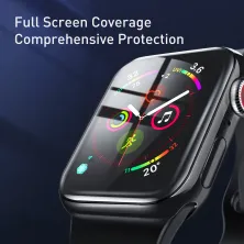 Защитное стекло BASEUS для Apple Watch 4/5/6/SE 44 mm Full Cover 0.2mm Черный