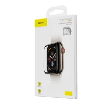 Защитное стекло BASEUS для Apple Watch 4/5/6/SE 44 mm Full Cover 0.2mm Черный