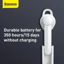 Беспроводная Bluetooth гарнитура Baseus Encok Wirelless Earphones A05 + USB док-станция Белый