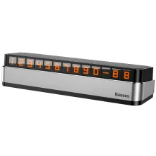 Автовізитка паркувальна карта Baseus Moonlight Box Series Temporary Parking Number Plate Сріблястий