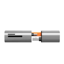 Кардрідер Baseus Mini-Cabin Card Reader 2in1 USB/Type-C, SD/TF Cards Сірий