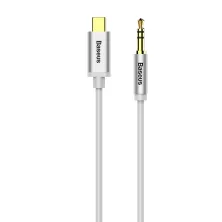Перехідник Baseus M01 Yiven Type-C male To Mini-jack 3.5 male Audio Cable 1.2 m Білий