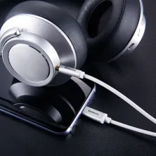 Перехідник Baseus M01 Yiven Type-C male To Mini-jack 3.5 male Audio Cable 1.2 m Білий