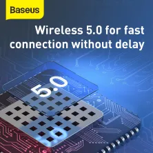 Беспроводная Bluetooth гарнитура Baseus Encok Wirelless Earphones A05 + USB док-станция Розовый