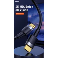 Кабель Baseus 4KHDMI Male to 4KHDMI Male Cafule Cable HDMI2.0 2m Черный