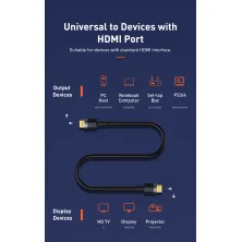 Кабель Baseus 4KHDMI Male to 4KHDMI Male Cafule Cable HDMI2.0 2m Черный