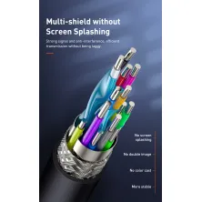 Кабель Baseus 4KHDMI Male to 4KHDMI Male Cafule Cable HDMI2.0 2m Черный