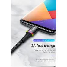 Кабель Baseus Halo Data Cable USB to Micro USB 3A 1m Чорний