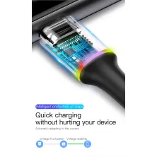 Кабель Baseus Halo Data Cable USB to Micro USB 3A 1m Чорний