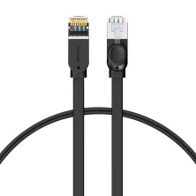 Кабель Baseus High Speed RJ45 Gigabit Network Cable Ethernet Плоский 1m Чорний