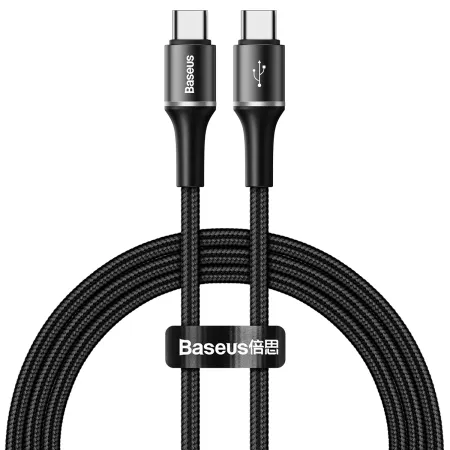 Кабель Baseus Halo Data Cable Type-C to Type-C QC3.0+PD2.0 60W 20V 3А 1m Черный