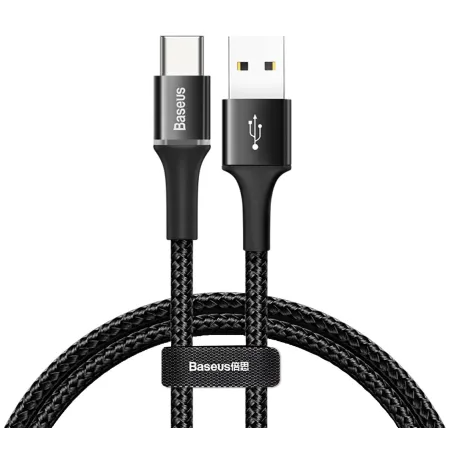 Кабель Baseus Halo Data Cable USB to Type-C QC3.0 3A 0.5m Чорний