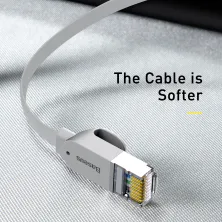Кабель Baseus High Speed RJ45 Gigabit Network Cable Ethernet Плоский 0.5m Серый