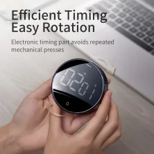 Кухонний цифровий таймер Baseus із магнітним кріпленням Heyo Rotation Countdown Timer Чорний