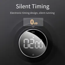 Кухонний цифровий таймер Baseus із магнітним кріпленням Heyo Rotation Countdown Timer Чорний