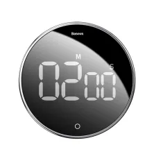 Кухонний цифровий таймер Baseus із магнітним кріпленням Heyo Rotation Countdown Timer Чорний