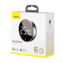 Кухонний цифровий таймер Baseus із магнітним кріпленням Heyo Rotation Countdown Timer Чорний