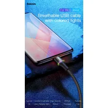 Кабель Baseus Halo Data Cable USB to Micro USB 3A 0.5m Чорний