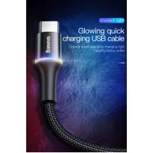 Кабель Baseus Halo Data Cable USB to Type-C 2A 3m Чорний