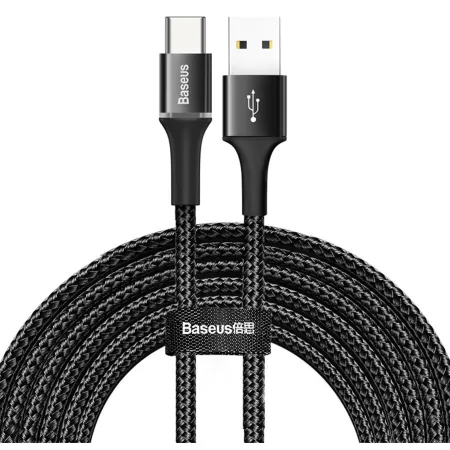 Кабель Baseus Halo Data Cable USB to Type-C 2A 3m Чорний