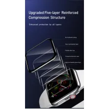 Защитное стекло BASEUS для Apple Watch 1/2/3 42 mm Full Cover 0.2mm Черный