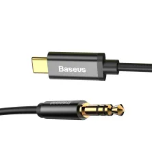 Перехідник Baseus M01 Yiven Type-C male To Mini-jack 3.5 male Audio Cable 1.2 m Чорний