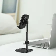 Тримач для телефону та планшета настільний Baseus Literary Youth Desktop Bracket Telescopic Чорний