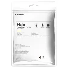 Кабель Baseus Halo Data 3-in-1 Cable USB to Lightning+Type-C+MicroUSB 3.5А 1.2m Червоний