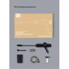 Портативна мінімийка акумуляторна BASEUS Dual Power Portable Electric Car Wash Spray Nozzle 0.7MPa, 30min з набором