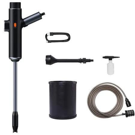 Портативна мінімийка акумуляторна BASEUS Dual Power Portable Electric Car Wash Spray Nozzle 0.7MPa, 30min з набором