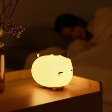 Ночной детский светильник Baseus Cute Series Kitty Silicone с встроенным акуумулятором 1100 mAh Белый