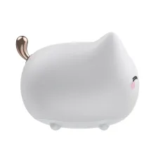Ночной детский светильник Baseus Cute Series Kitty Silicone с встроенным акуумулятором 1100 mAh Белый