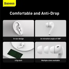Бездротові навушники Bluetooth Baseus Encok True Wireless TWS Earphones W3 Білий