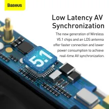 Бездротові навушники Bluetooth Baseus Encok SIMU TWS S1 з функцією шумоподавлення ANC Чорний
